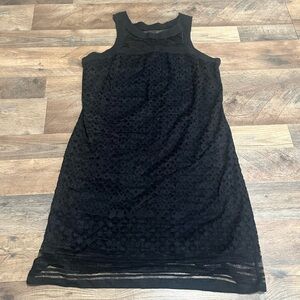 Max Studio Black Textured Mini Dress